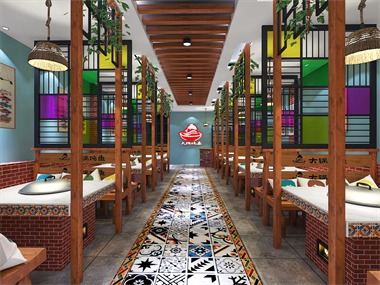 餐廳過(guò)道效果圖