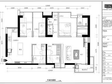 趙婷-北歐風三居室改造平面圖